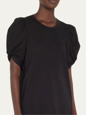 A.L.C. Black Puff Sleeve Knit Top Medium